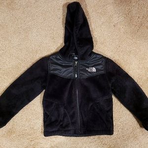 North Face Girls Size XXS fleece hooded jacket